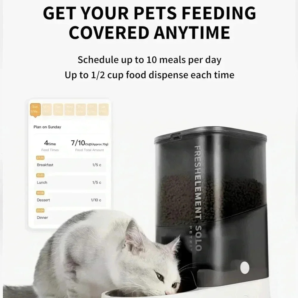 PETKIT Fresh Element Automatic Wifi Cat Dog Feeder Dispenser Stainless Bowl - Picture 4 of 16